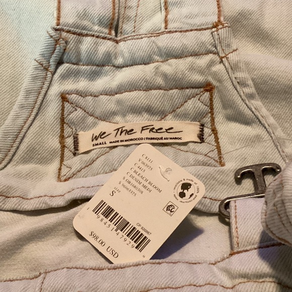 NWT Free People Overalls Styled Mini Dress - Picture 6 of 6